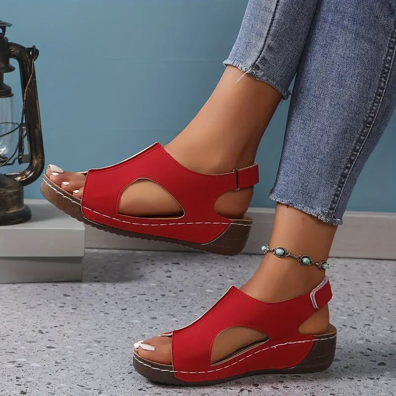 YESTE- RETRO WEDGE SANDALS FOR WOMEN