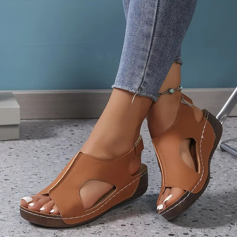YESTE- RETRO WEDGE SANDALS FOR WOMEN
