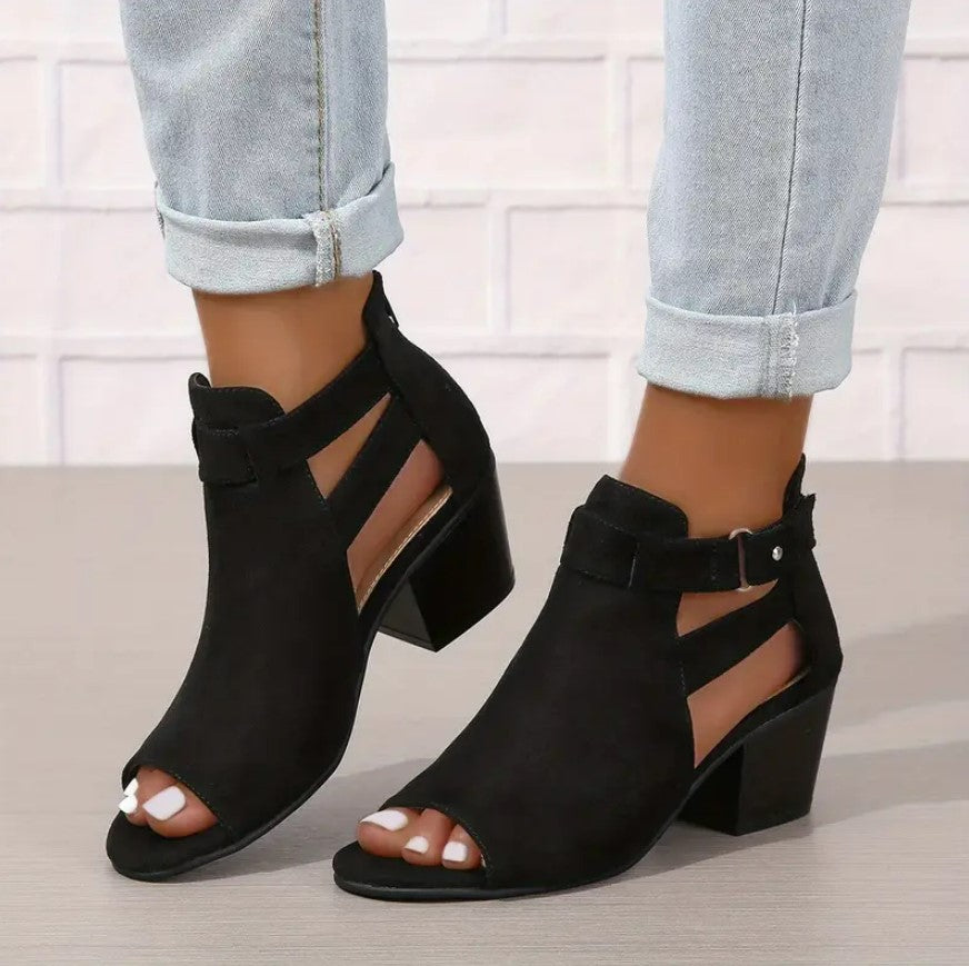 ISABELLA- STYLISH OPEN-TOE BLOCK HEELS