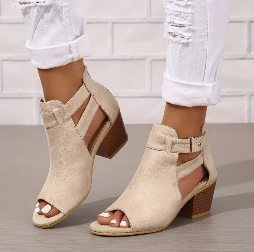 ISABELLA- STYLISH OPEN-TOE BLOCK HEELS