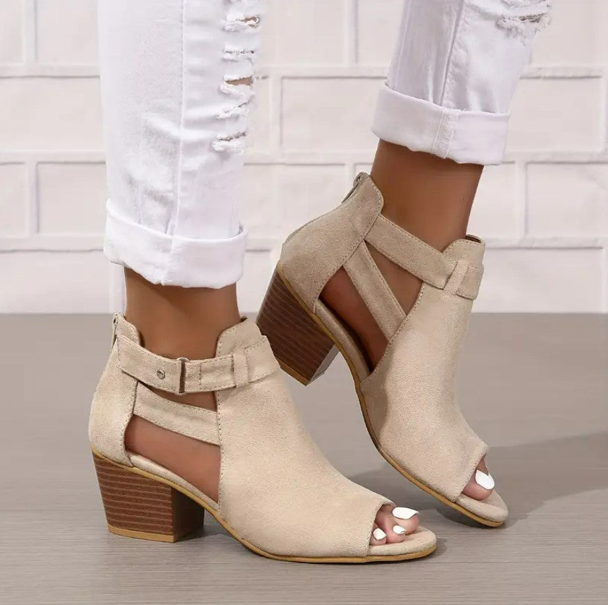 ISABELLA- STYLISH OPEN-TOE BLOCK HEELS