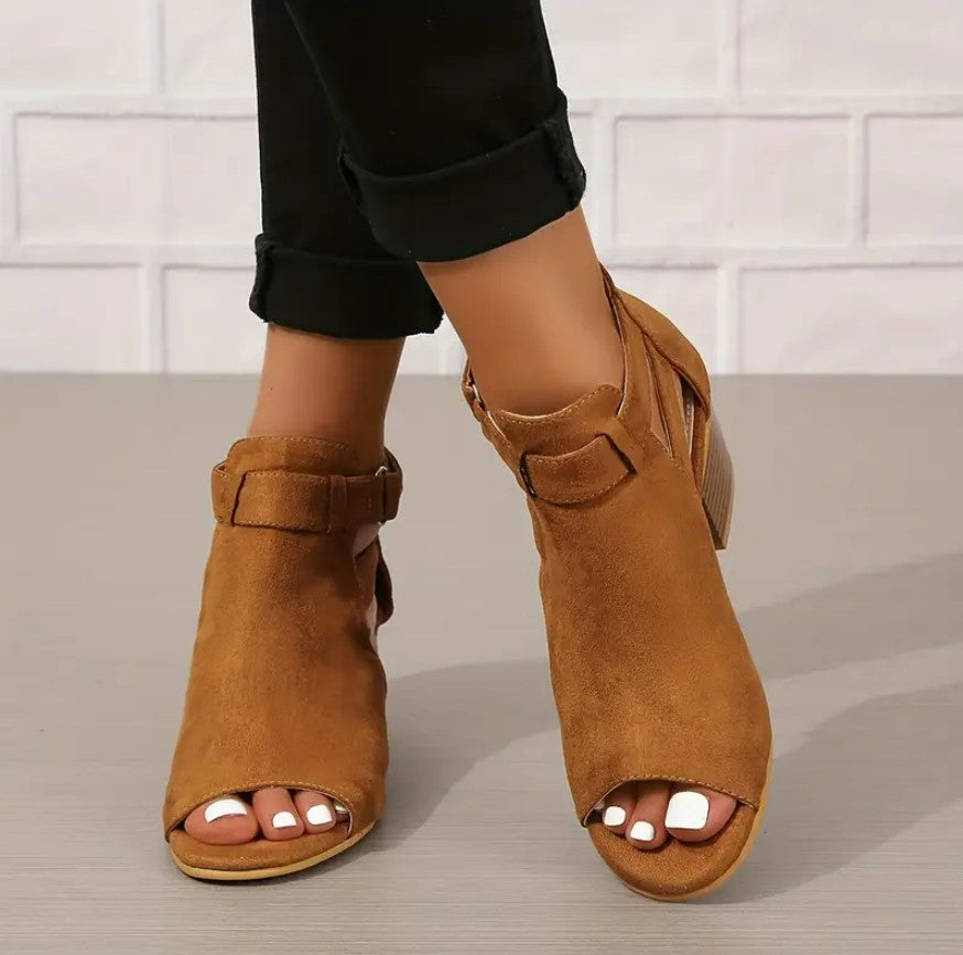 ISABELLA- STYLISH OPEN-TOE BLOCK HEELS