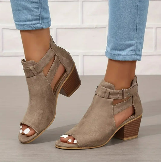 ISABELLA- STYLISH OPEN-TOE BLOCK HEELS