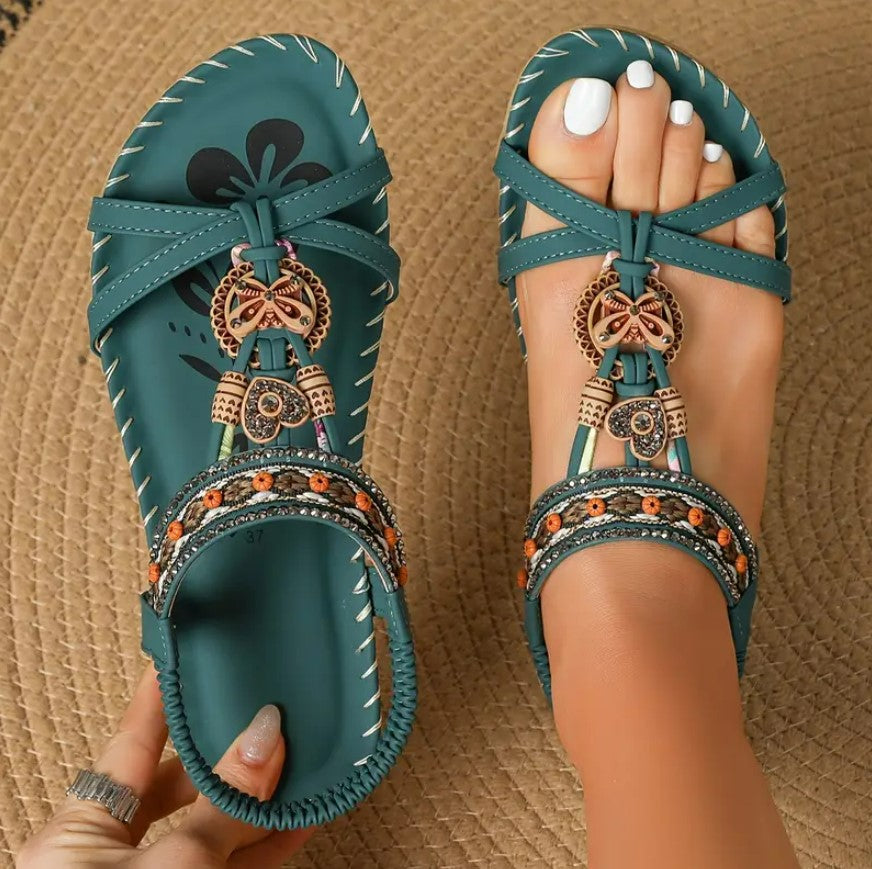DESTINY- Open-toe elastic strap sandals