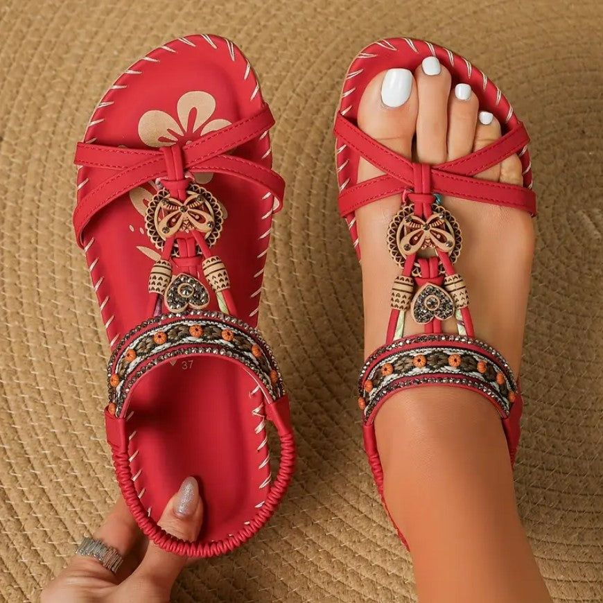 DESTINY- Open-toe elastic strap sandals