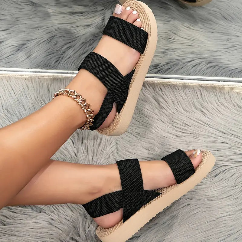 NIJAR- WOMEN’S WEDGE SANDALS WITH ANKLE STRAP